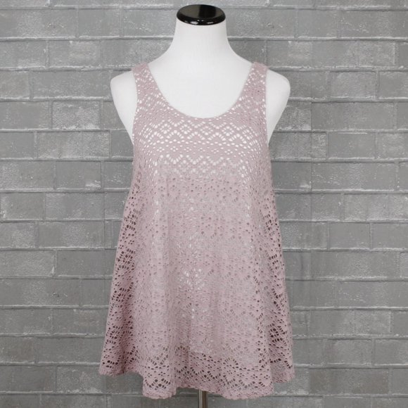 Anthropologie Tops - Anthro Deletta Purple Eyelet Tank Top